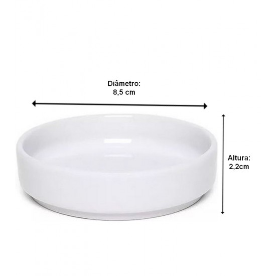 Petisqueira 28cm 3 Divisões Redonda 1 Espátula e 1 Cumbuca